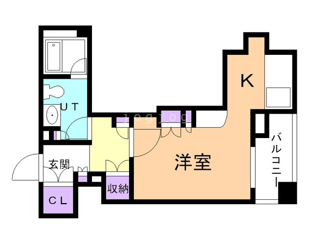 【札幌市中央区大通西のマンションの間取り】