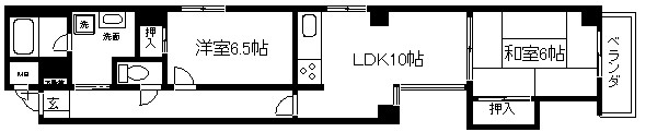 京都市中京区上樵木町のマンションの間取り