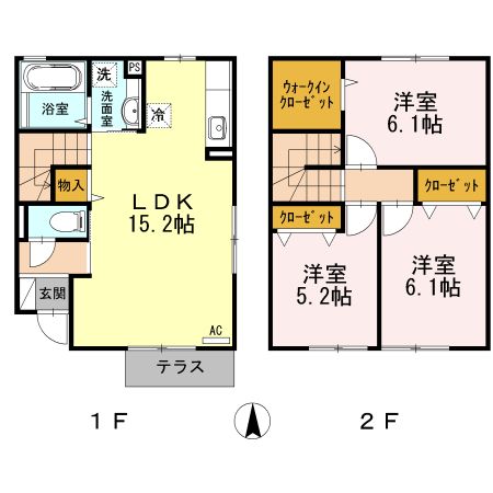 ヴィオーラ旭町　Ｃの間取り