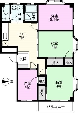 ダイワプラザ上尾の間取り