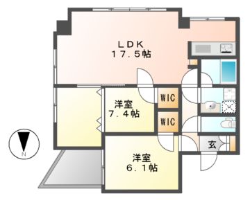 YZ mahoroba(ワイズ　マホロバ)の間取り