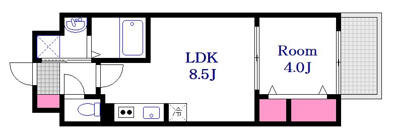 広島市中区本川町のマンションの間取り