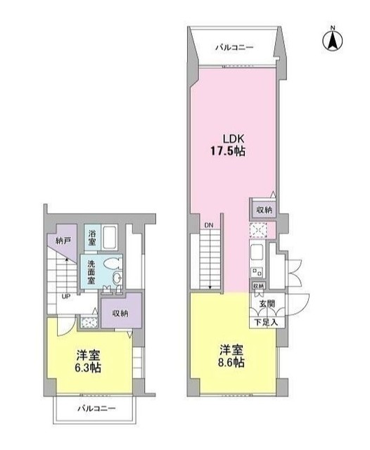 N3ユニテの間取り