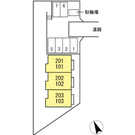 【D-room光ヶ丘の駐車場】