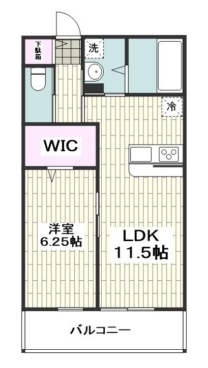 綾瀬市上土棚南のアパートの間取り