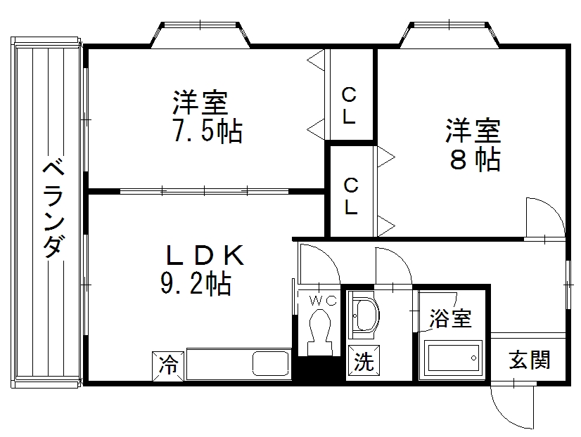 セルヴィ住吉川の間取り