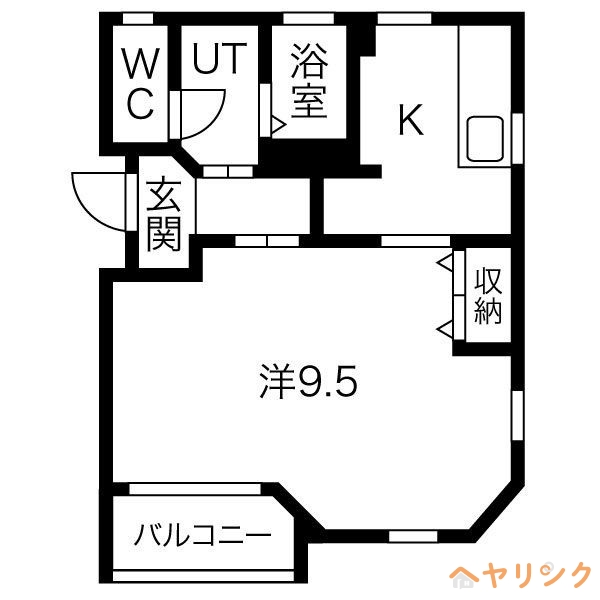 尾張旭市向町のアパートの間取り