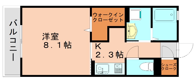 糟屋郡粕屋町大字大隈のアパートの間取り