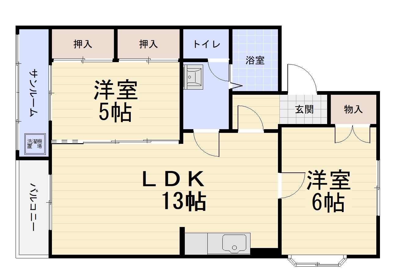 セジュール中島の間取り