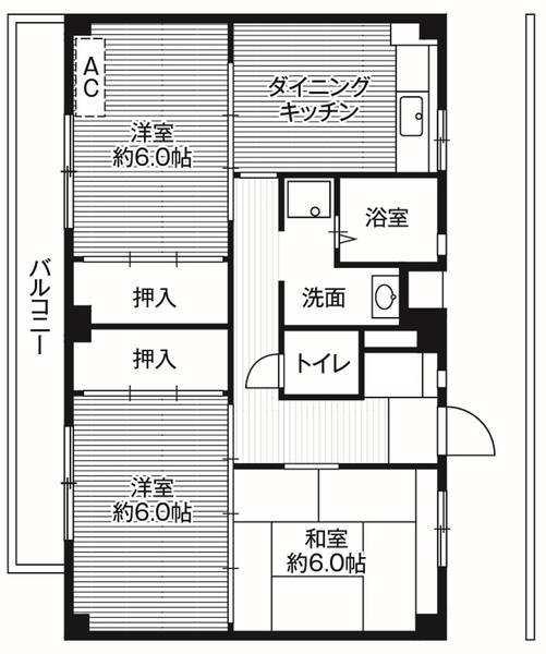 ビレッジハウス阿久和7号棟の間取り