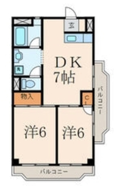 世田谷区玉川のマンションの間取り