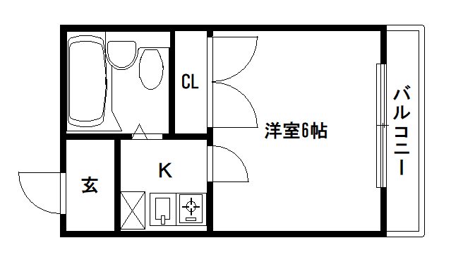 京都市伏見区深草下川原町のマンションの間取り