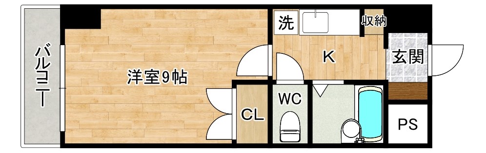 アヴィニール清水の間取り