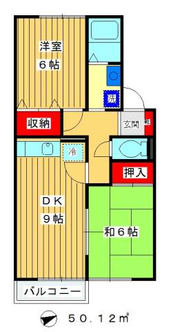 板橋区高島平のアパートの間取り