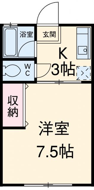 袋井市方丈のアパートの間取り