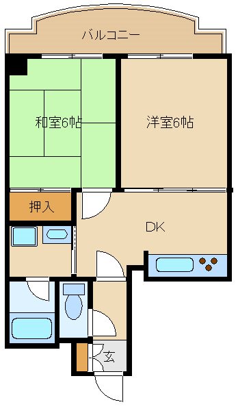 尼崎市宮内町のマンションの間取り