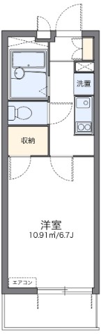 川崎市中原区小杉町のマンションの間取り