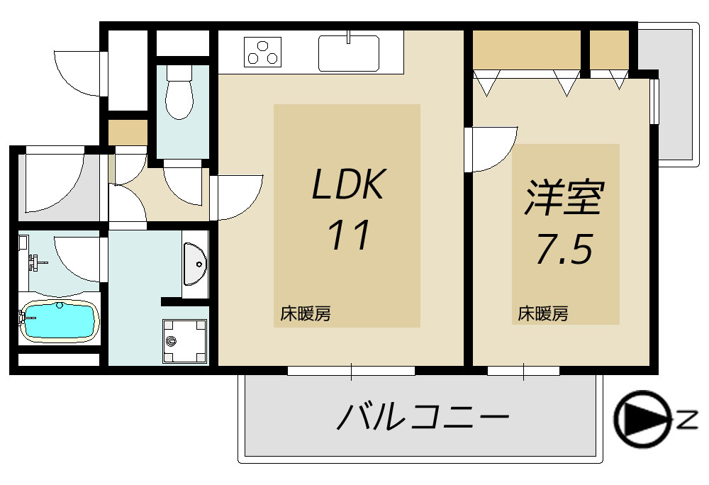 パレロワイヤル聖護院の間取り