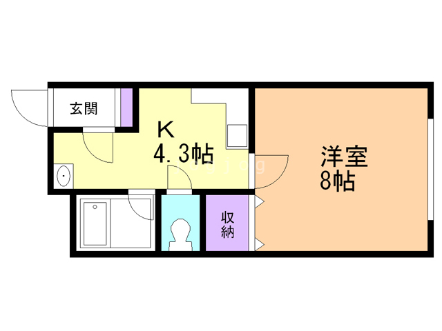 札幌市豊平区豊平八条のマンションの間取り