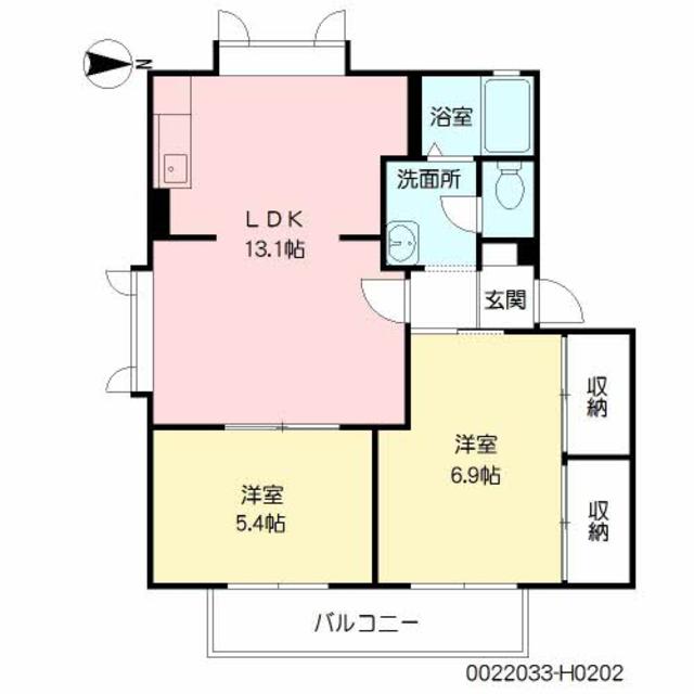 レーベンハイツ　Ｈ棟の間取り