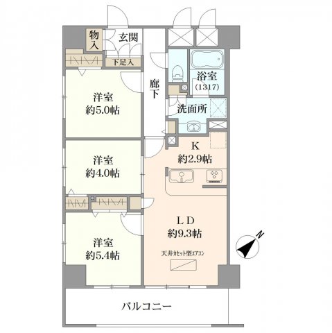 クレストフォルム日本橋の間取り