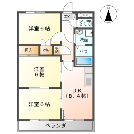 プレジデント岩沼の間取り