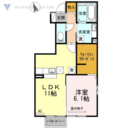 新潟市東区海老ケ瀬のアパートの間取り