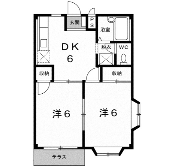 加須市花崎のアパートの間取り