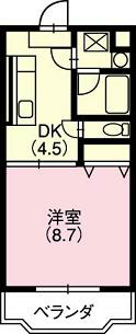 厚木市下依知のマンションの間取り