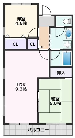 吹田市山田東のマンションの間取り