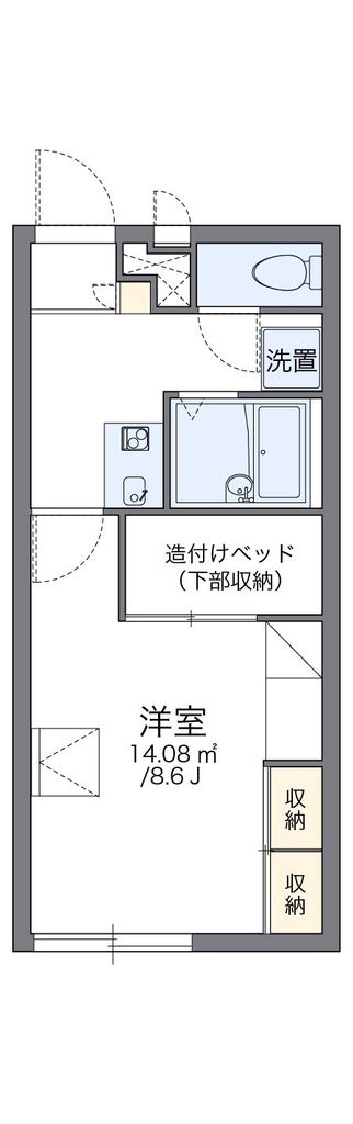 ＪＲ成田線 木下駅 徒歩8分 2階建 築22年の間取り写真