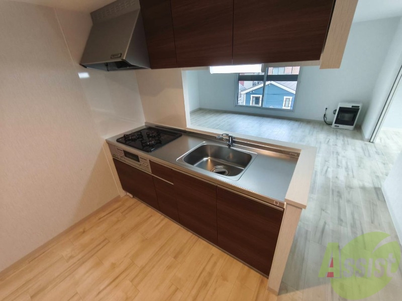 キッチン　清潔感がありお洒落なキッチンになっていました！