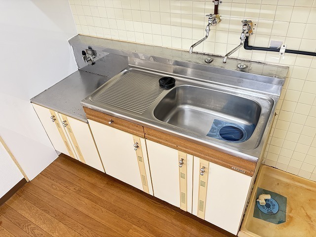 キッチン　ガスコンロ２口設置可能キッチン