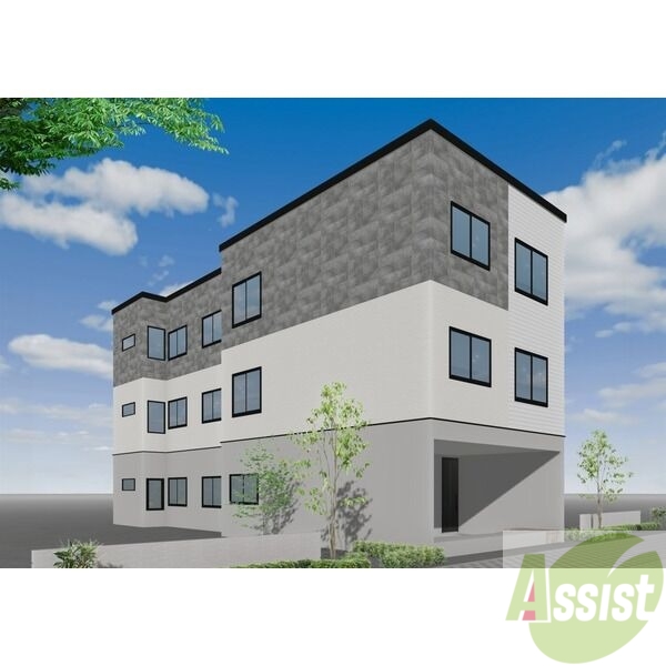 建物外観　外観予想パース　札幌市西区「仮）二十四軒４－４ＡＰ」