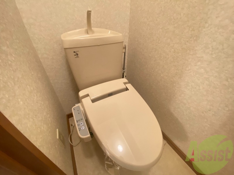 トイレ　温水洗浄便座なので快適に使用できそうですね。