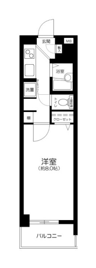 東京メトロ有楽町線 月島駅 徒歩3分 14階建 築54年の間取り写真
