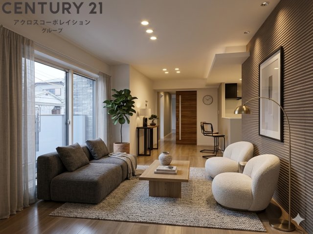 居室・リビング　画像中の家具はAIにより配置加工しているため付属しません