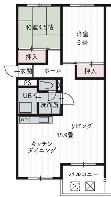 芦屋浜高層 1号棟の間取り写真