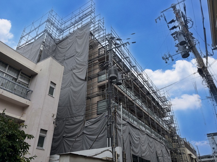 建物外観　建築中