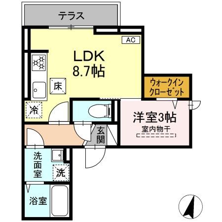 京急本線 弘明寺駅 徒歩5分 3階建 築1年の間取り写真