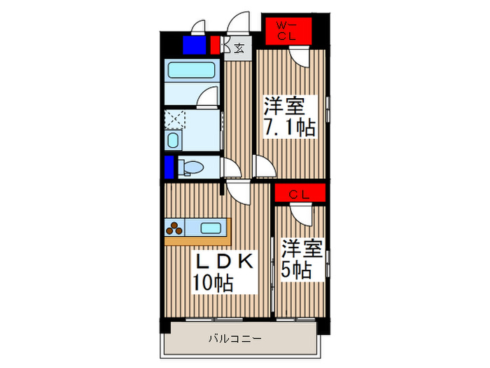 栄町弥生マンションの間取り写真