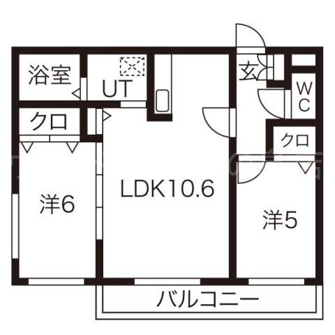クレアメゾン環状通東の間取り写真