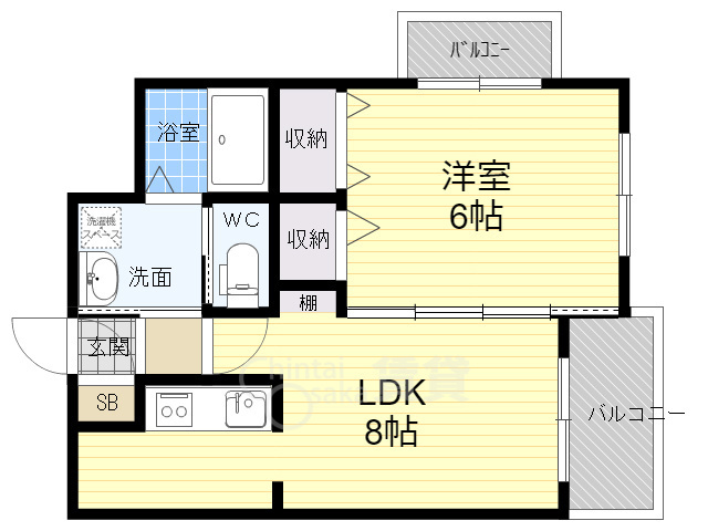 阪急千里線 北千里駅 バス乗車時間：12分 最寄りバス停で下車 徒歩4分 3階建 築17年の間取り写真