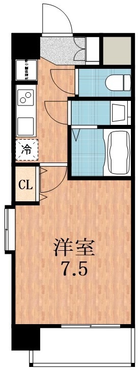 ＪＲ阪和線 美章園駅 徒歩7分 13階建 築4年の間取り写真