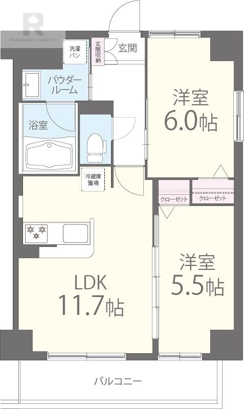 アベニール鷺洲の間取り写真
