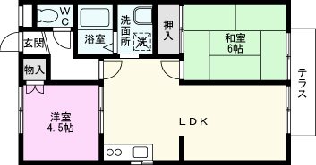 パインブルックA棟の間取り写真