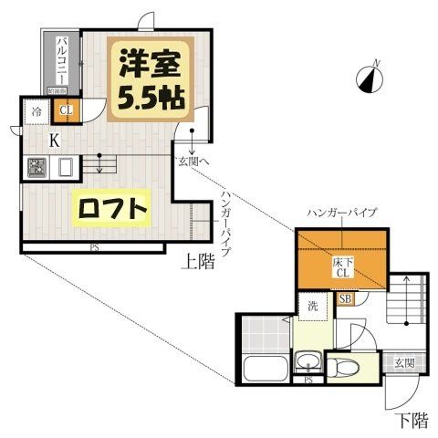 CB与野本町ストリアの間取り写真