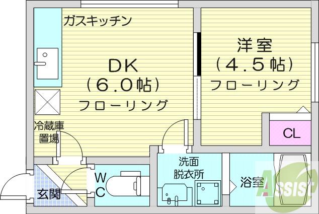 地下鉄東西線 発寒南駅 徒歩2分 3階建 築17年の間取り写真