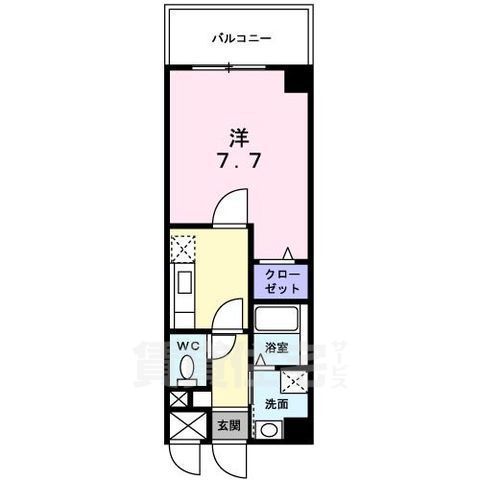 地下鉄烏丸線 北大路駅 徒歩7分 7階建 築21年の間取り写真