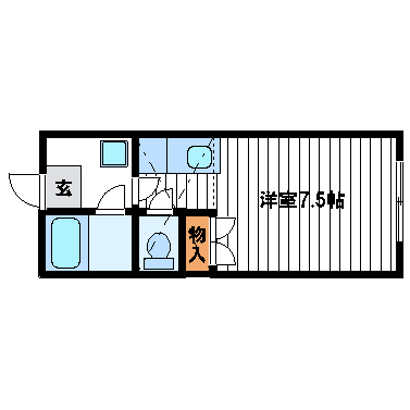 仙台市泉区南光台のアパートの間取り